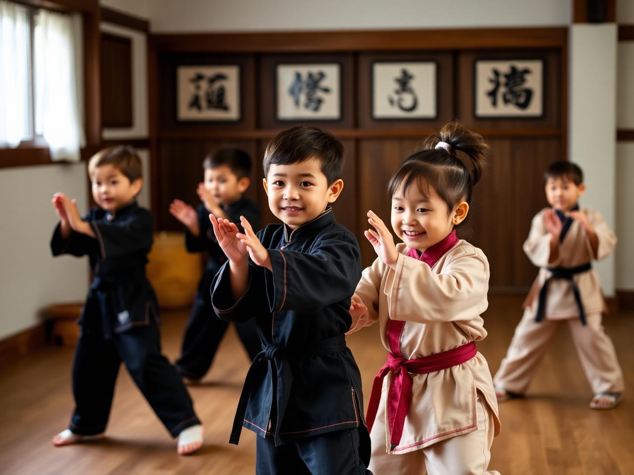 Children's kung fu class